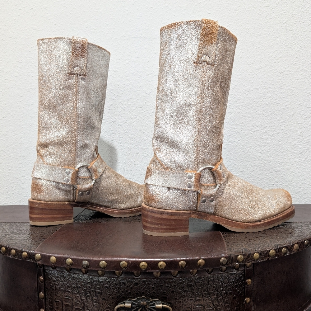 Frye Metallic Harness Boot 12R Size 8.5 - Picture 6 of 15